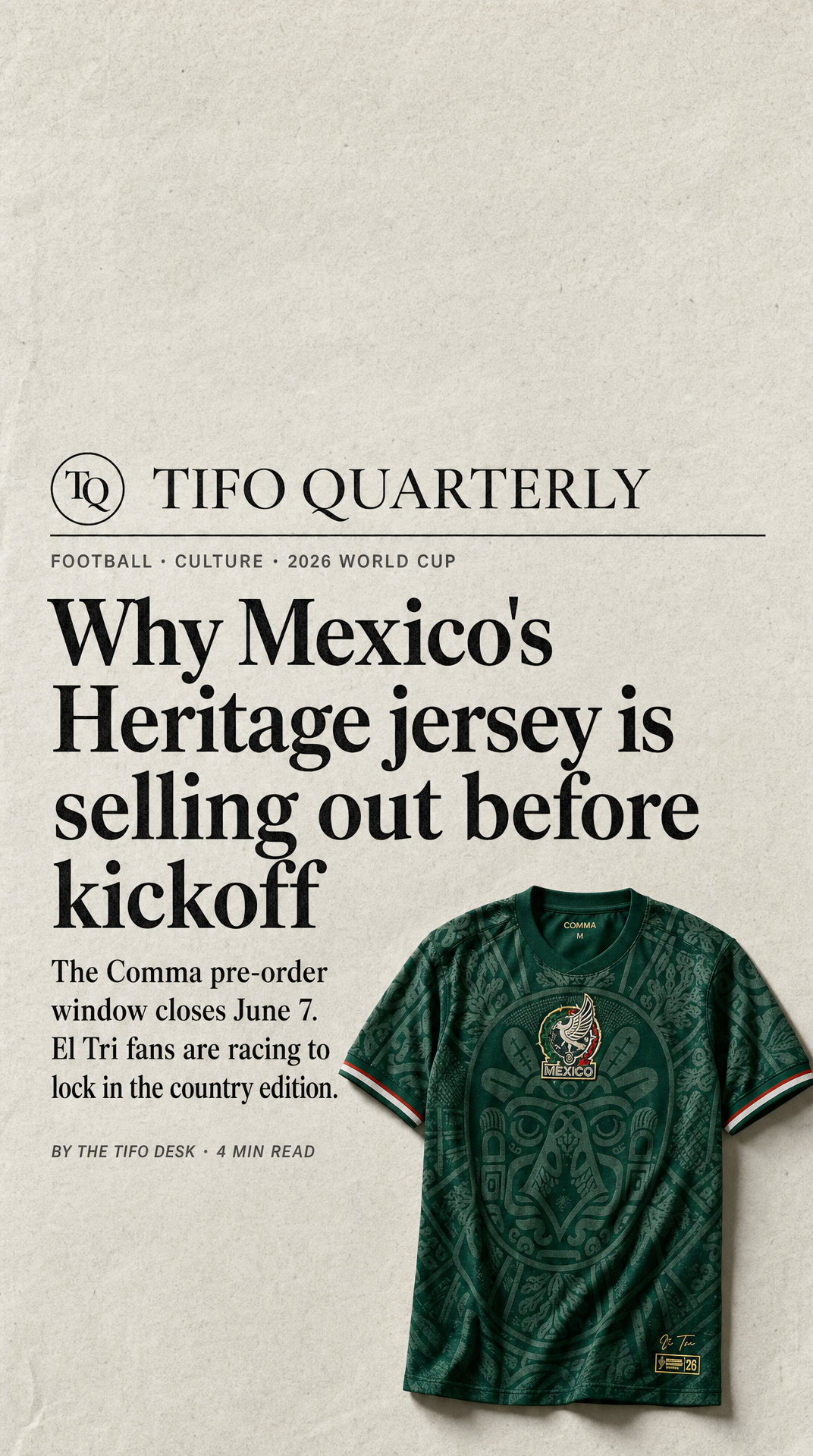 Mexico · Tifo Quarterly news mockup