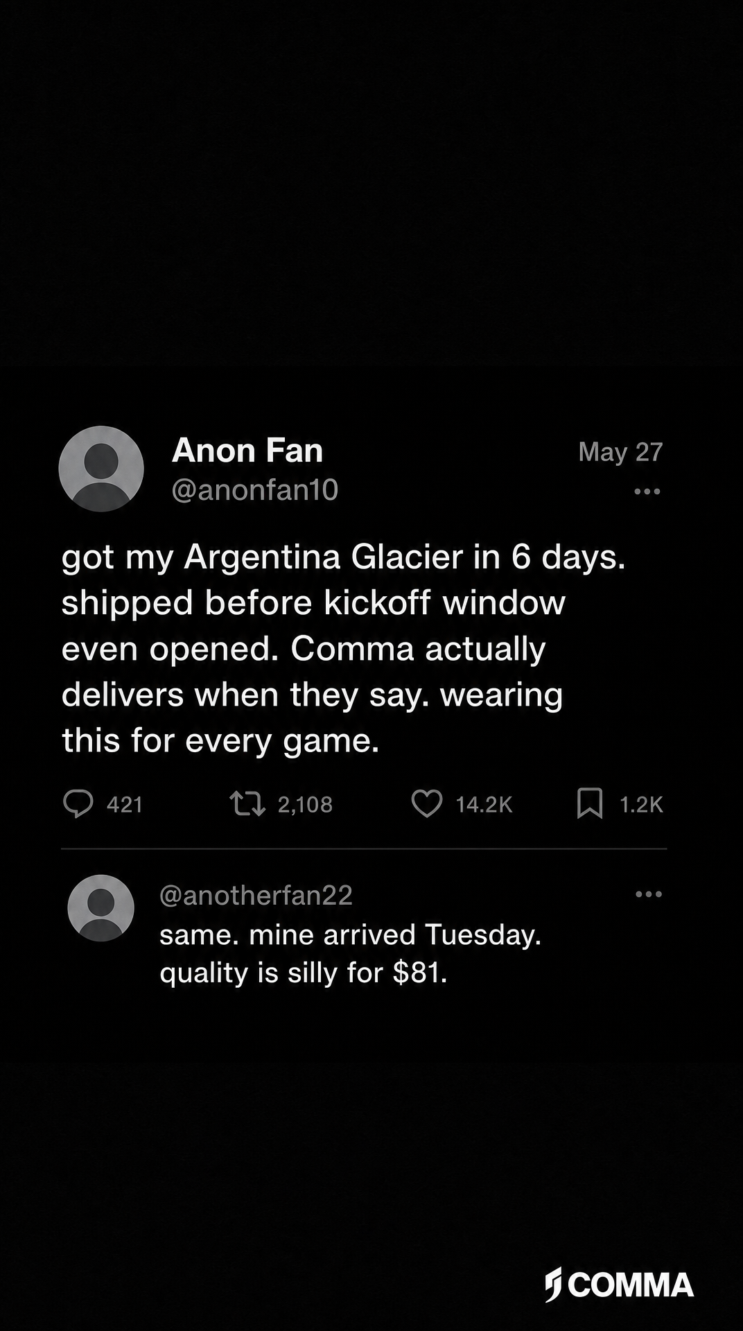 Argentina Glacier · Shipping tweet